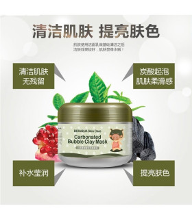 ماسک حبابی کربن مغذی و پاک کننده عمیق پوست بیوآکوا BIOAQUA Carbonated Bubble Mask