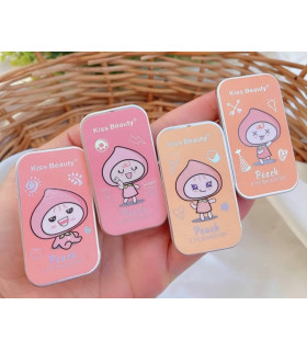 سایه و رژگونه جعبه فلزی (کشویی) کیس بیوتی اورجینال طرح دختر هلویی