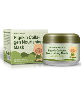 ماسک کلاژن بیوآکوا طرح خوک کدbqy0504 BIOAQUA Collagen Moisturizing Mask