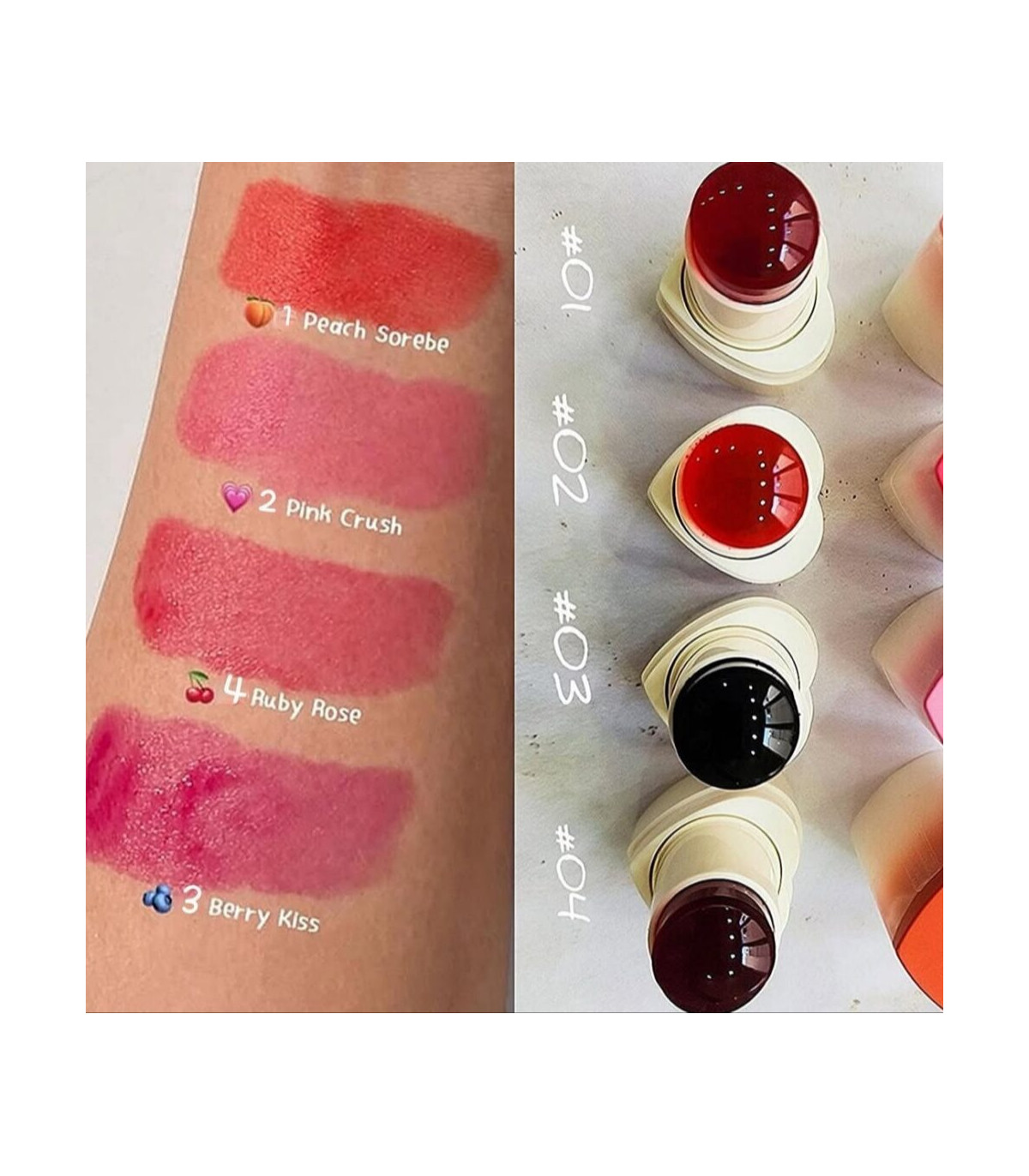 تینت لب و رژگونه ژله ای قلبی AOZY