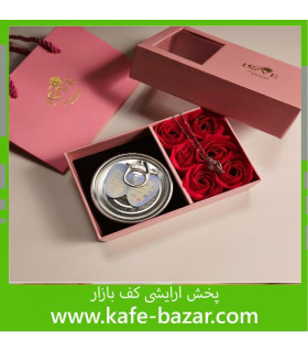 گردنبند صدف مروارید طبیعی عشق وارداتی با باکس گل