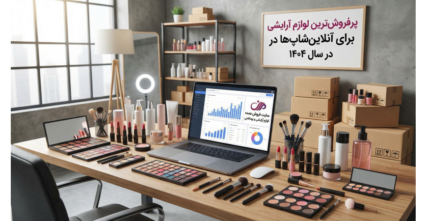 پرفروش‌ترین لوازم آرایشی برای آنلاین‌شاپ‌ها در سال ۱۴۰۴ راهنمای کامل موفقیت در فروش آنلاین